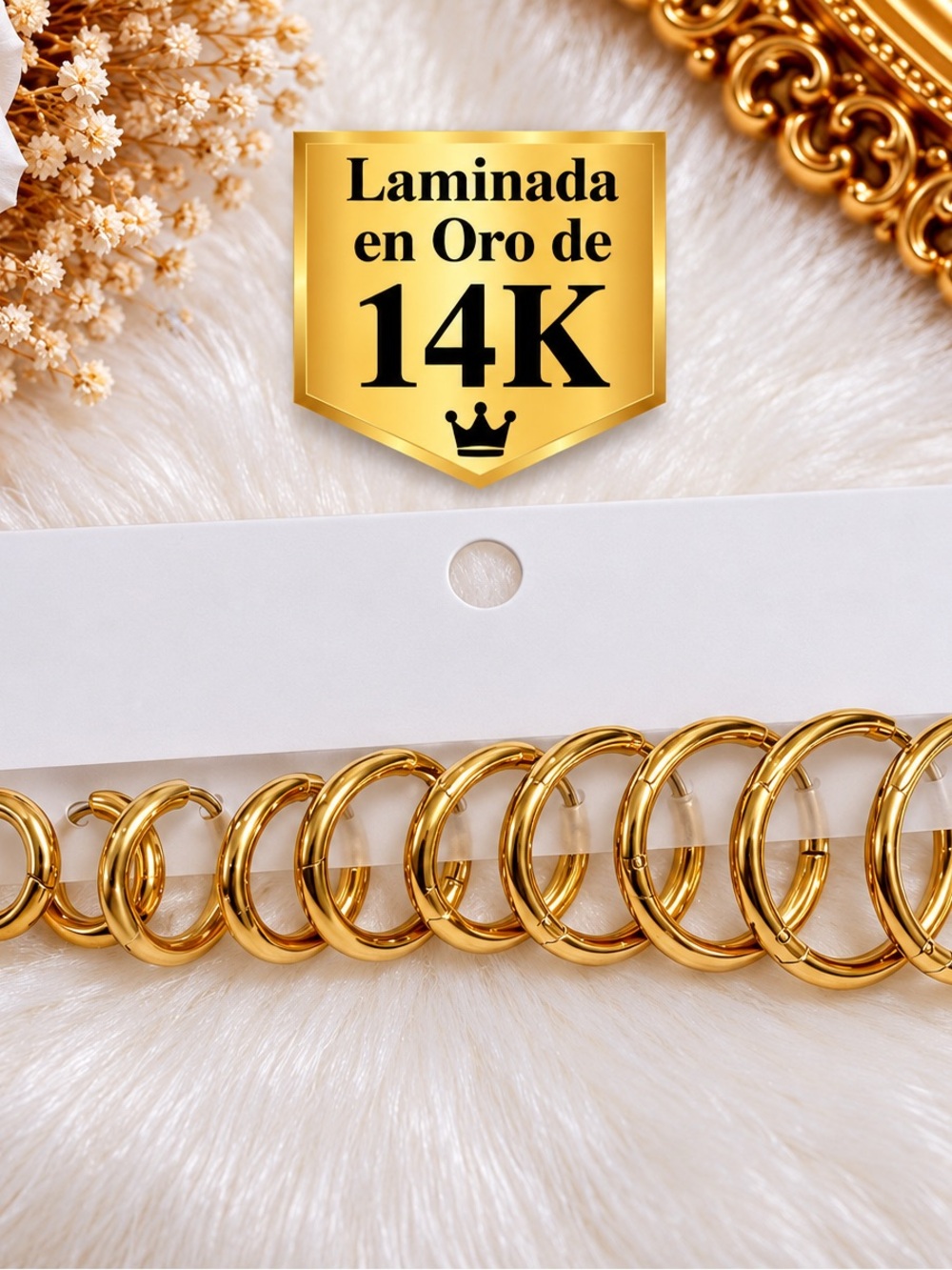 Classic 14K Gold Plated Hoop Earring Set — Gold